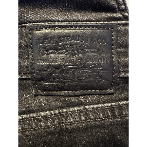 Levi's Women's Skinny Overalls Size 28 Black Ankle Ranch Farm Cowgirl Western - Picture 5 of 10